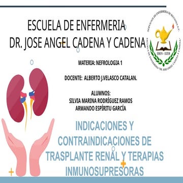 IND. Y CON. TRASPLANTE RENAL E INMUNOSUPRESIÓN