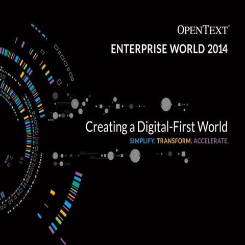 Enterprise World 2014 - Manufacturing Industry Breakout Session