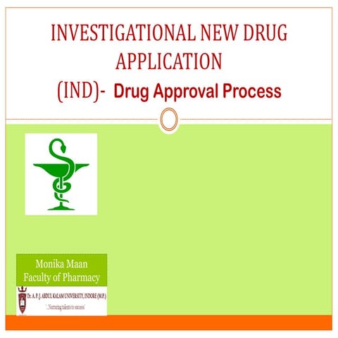 INVESTIGATIONAL NEW DRUG APPLICATION(IND) 
