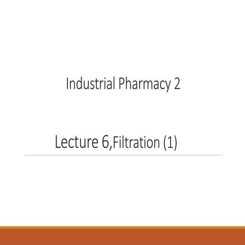 Ind2, Lec 6 Filtration Ind2, Lec 6 Filtration , copy.ppt