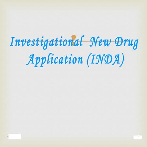 Investigational new drug application