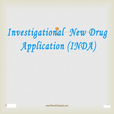 Investigational new drug application