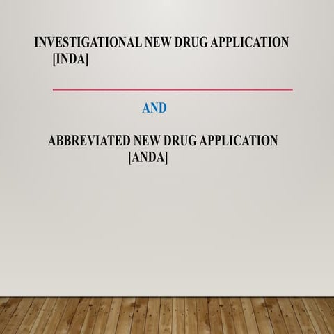 INDA & ANDA presentation explains about the