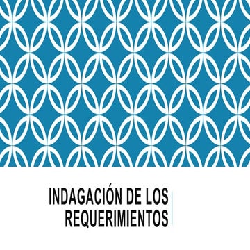 Indagación de los requerimientos