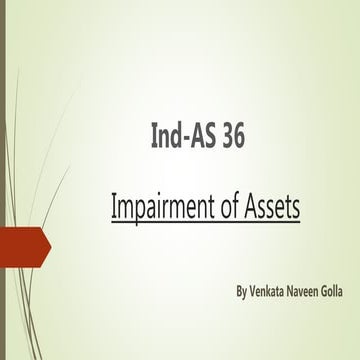 Ind as 36 Impairment of Assets
