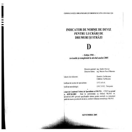 Indicator Norme de Deviz - Technical University "Gh. Asachi" of Iaşi