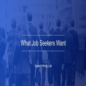 What Job Seekers Want