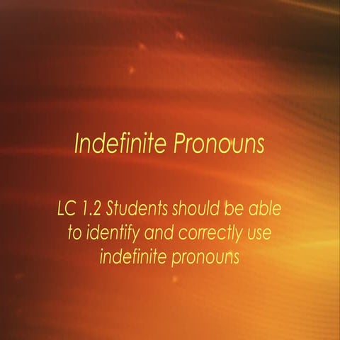 Indefinite pronouns üst seviye