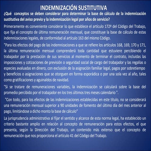 IndemnizacióN Sustitutiva