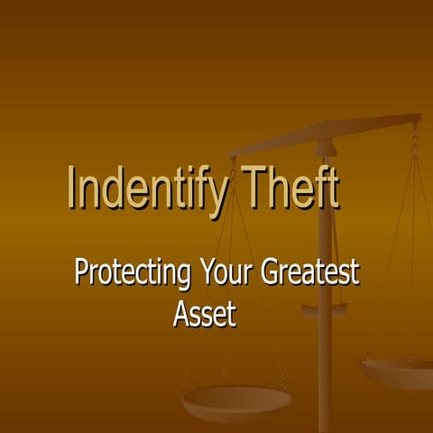 Indentify Theft Slide Show