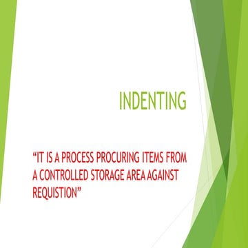 Indenting