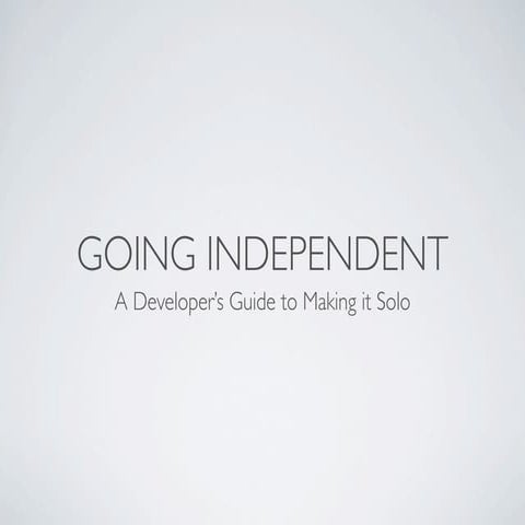 Going Independent - making it as a freelance web professional