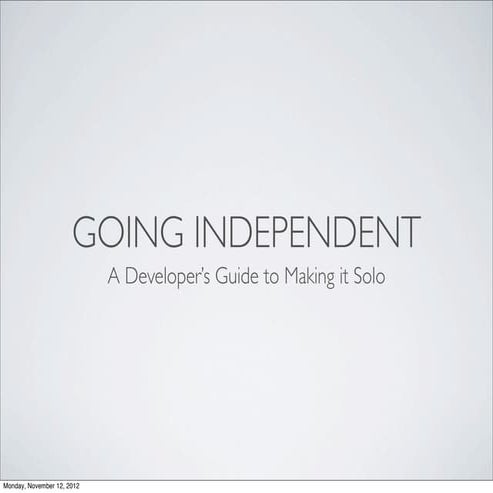 Going independent - making it as a freelance web professional - TriNUD RDU Co...