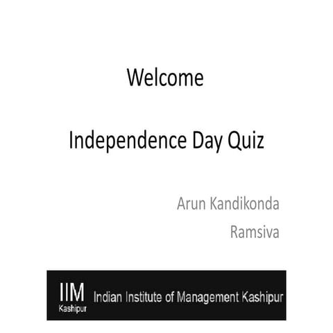 Independence day quiz prelims