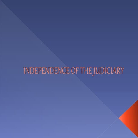Independence of the judiciary