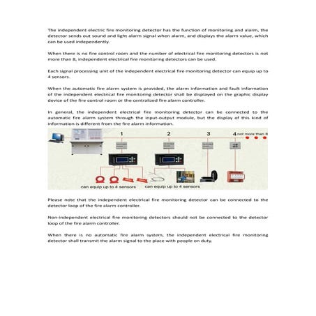 independent electric fire detection system