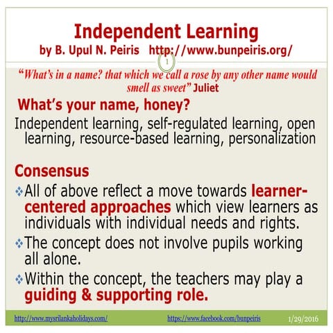 Independent Learning | PPTX