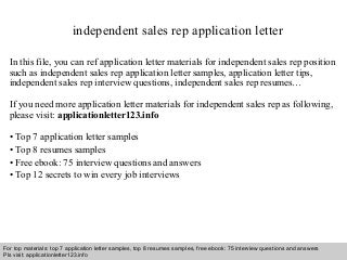 How to Become an Independent Sales Representative
