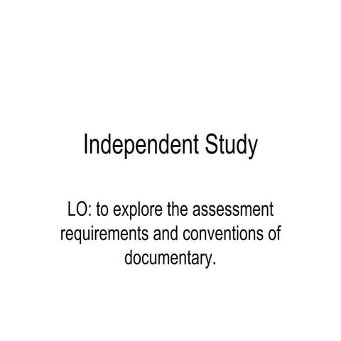 Independent study