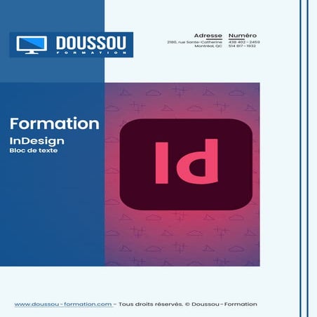 InDesign travailler avec un bloc de texte | PDF