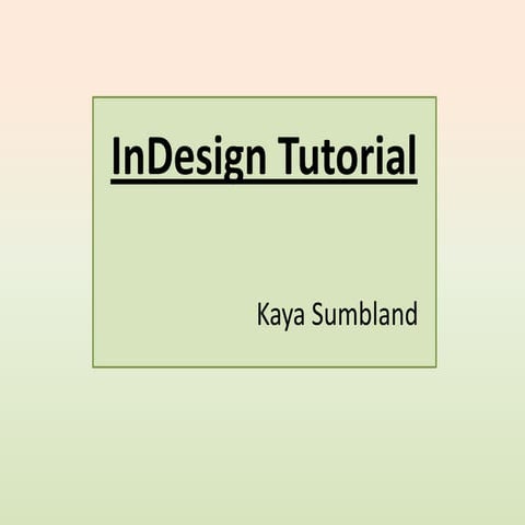 In design presentation