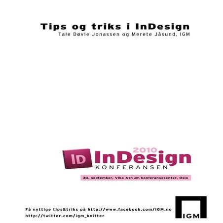 Indesign tips_triks