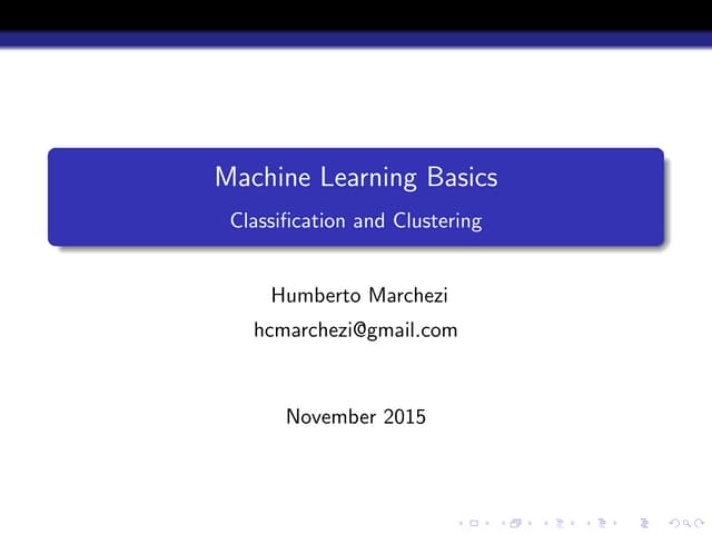 Machine Learning Basics