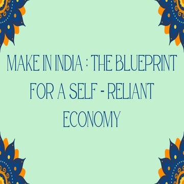 Make in India economics project grade 12