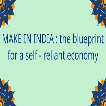 Economics grade 12 digital India ppt cbse