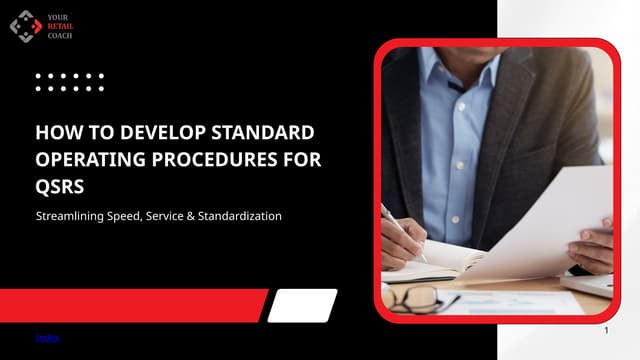 How to Develop Standard Operating Procedures (SOPs) for QSRs