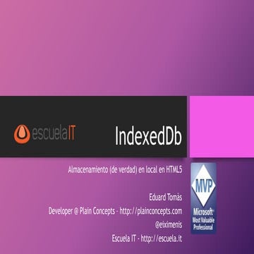 JavaScript - HTML5 - IndexedDb