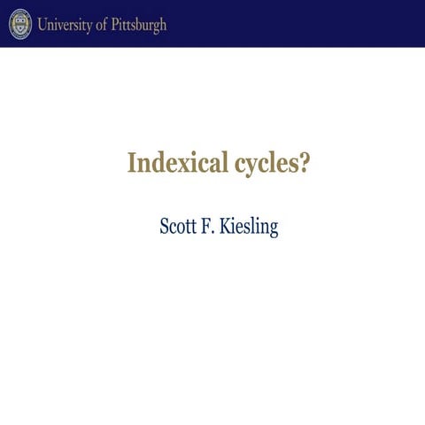 Indexical Cycles