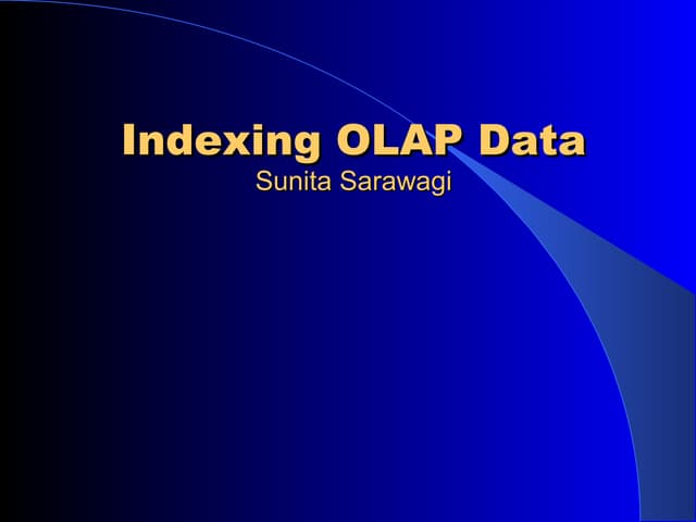 Indexing olap data
