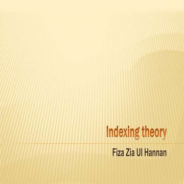 Indexing theory of political mass communication - Prepared by Fiza Zia Ul Hannan