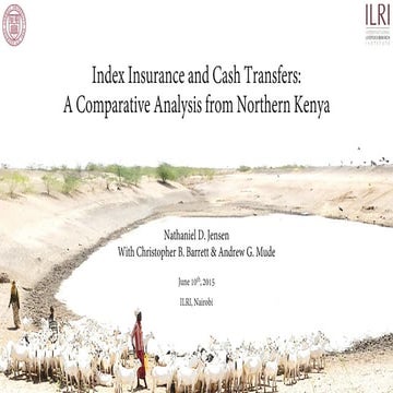 Index insurance and cash transfers: A comparative analysis from Nothern Kenya