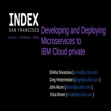 Developing and Deploying Microservices to IBM Cloud Private