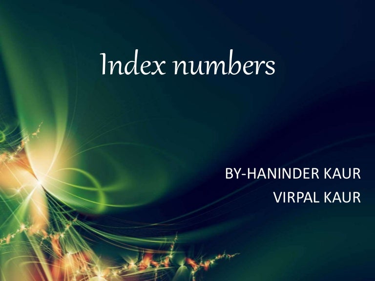 Index numbers