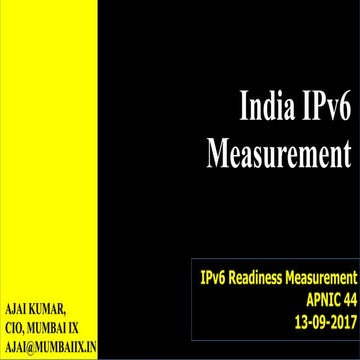 India IPv6 Measurement