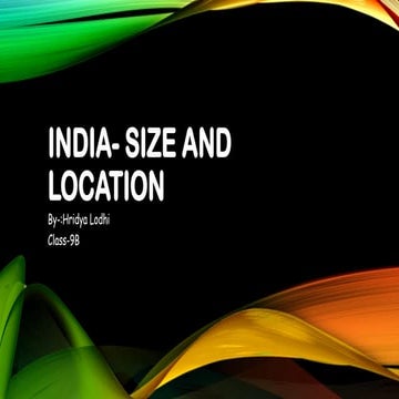 India- size and location it is a social studies chapter