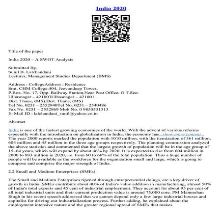 Essay On Expo 2020 | PDF