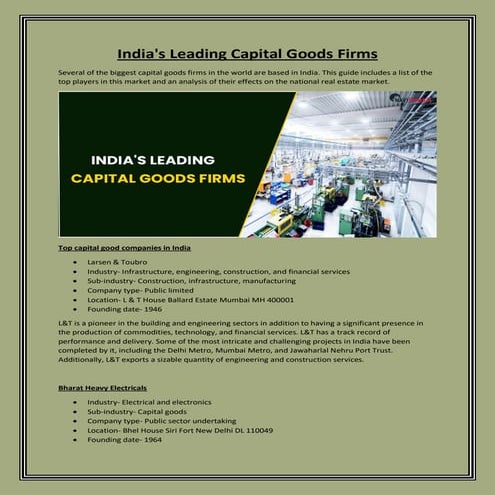 India’s Leading Capital Goods Firms