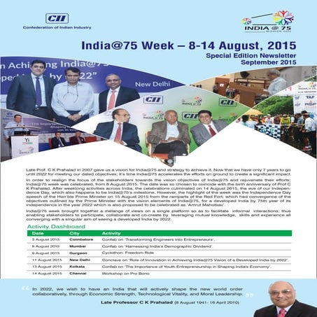 India@75 newsletter Sep 2015