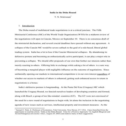 India and Doha round