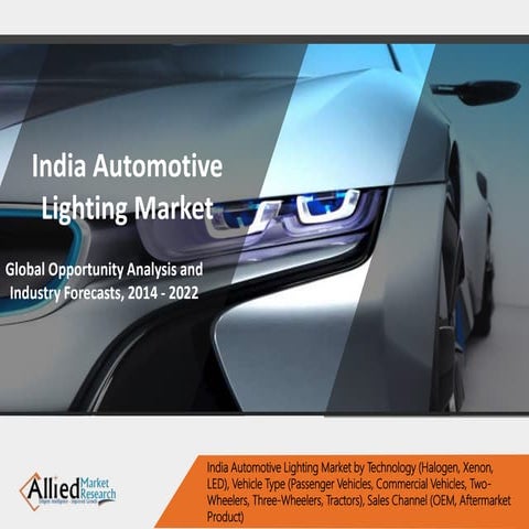 India Automotive Lighting Market to Reach $3.1 Billion, by 2022