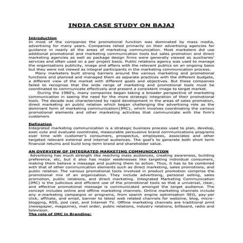 India case study on bajaj