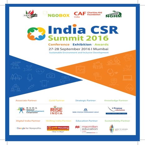 India CSR Summit 2016 Brochure