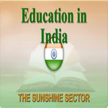 Education in India - The Sunshine Sector