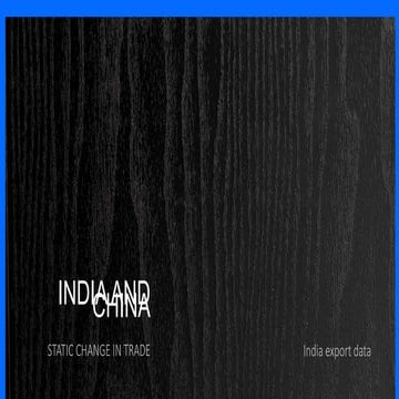 India export data