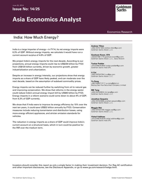 India: how much energy