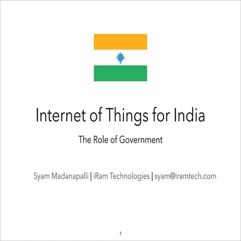 India, Internet of things and the role of government